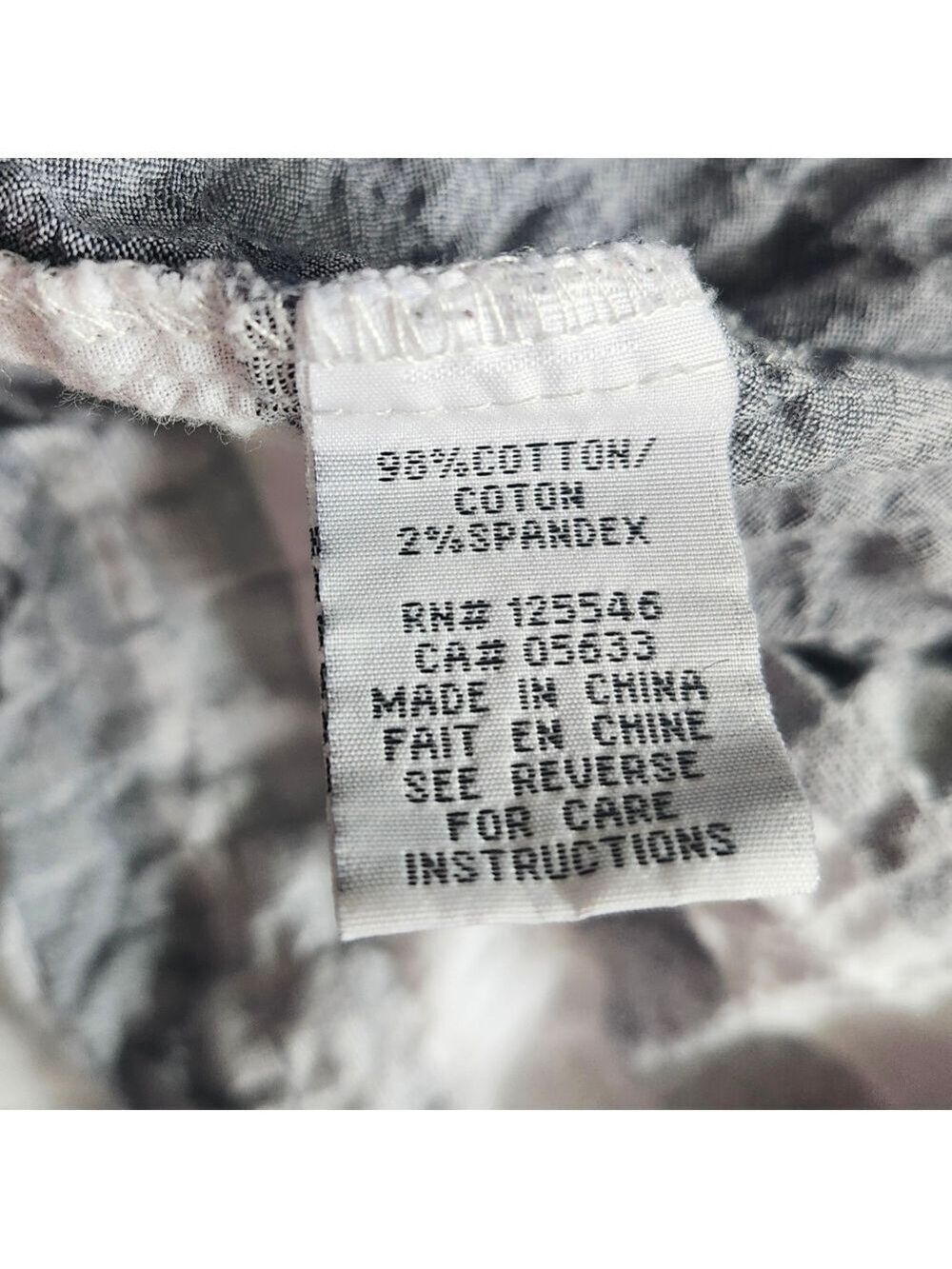 Habitat Lightweight Cotton Striped Top in White and Gray Sz M - Picture 8 of 9